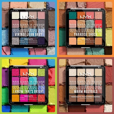 NYX Professional Makeup Ultimate Eyeshadow Palette – Bright (Imperfect Container)